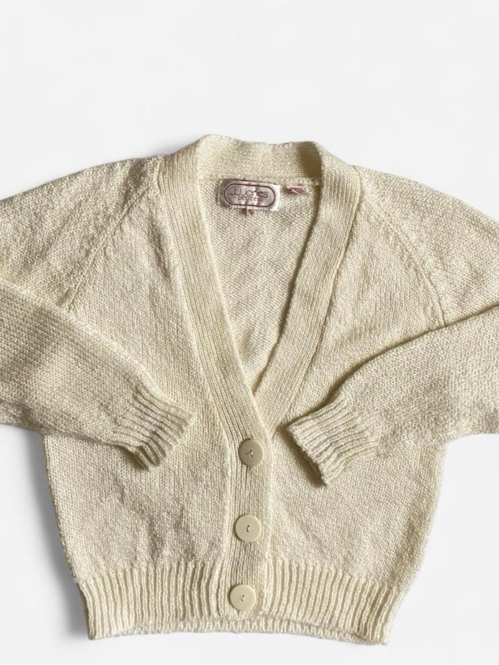 Vintage classic soft white cardigan